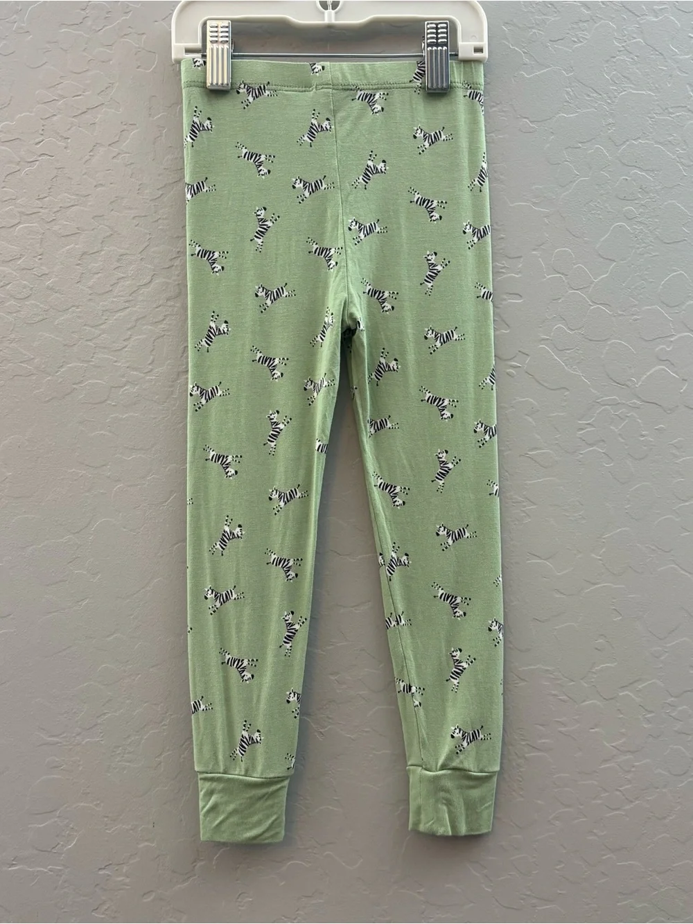 Little Me green zebra print two piece bamboo pajama set size 3t